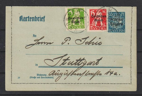 Kartenbrief K 11 ZuF DR MiNr. 119, 121 KRONACH  31.MAI.20  (s26011)
