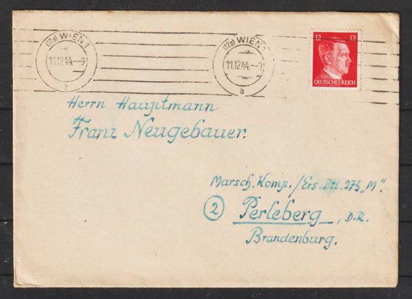MiNr. 827 auf Brief WIEN 11.12.44  (s26017)