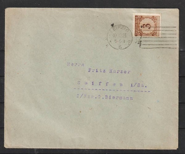MiNr. 338 Drucksache, LEIPZIG 10.12.23  (s26020)