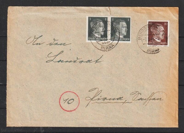 MiNr. 781, 826 auf Brief  BERGISCHSCHUBE (bei Pirna) 7.5.45 !  (s26023)