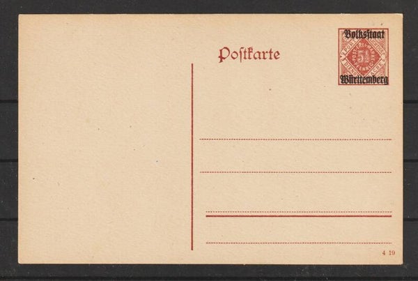 Württemberg Ganzsache DP 16  (s26030)