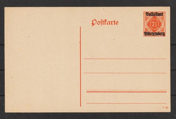 Württemberg Ganzsache DP 17  (s26030)