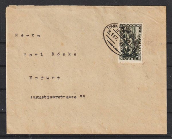 Saar MiNr. 109 auf Brief, Bahnpost Stempel  25.1.35  (s26031)