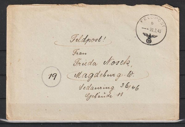 Feldpostbrief 20.2.45   (s26032)