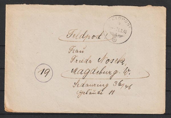 Feldpostbrief 23.2.45   (s26032)