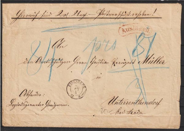 Post Auslagen Brief  EISENBERG 26.8.72   (s26034)