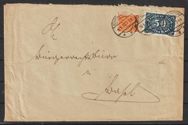 MiNr. 205, 246 auf Brief SCHOPFHEIM 6.1.23  (s26040)