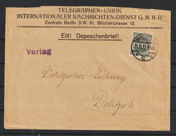 MiNr. 273 EF auf portogerechten Brief BERLIN 11.8.23  (s26040)
