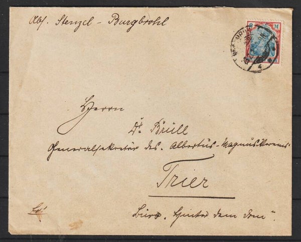 MiNr. 152 EF auf Brief BURGBROHL 23.2.22  (s26041 )