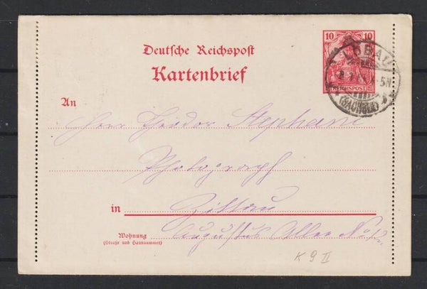 Kartenbrief K 9 II  LÖBAU  8.1.01   (s26053)