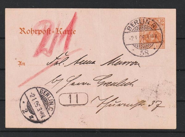Rohrpost Karte RP 13  BERLIN 2.1.06  (s26056)