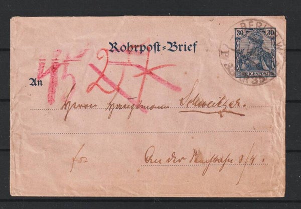 Rohrpost Umschlag RU 4  BERLIN 12.3.01  (s26056)