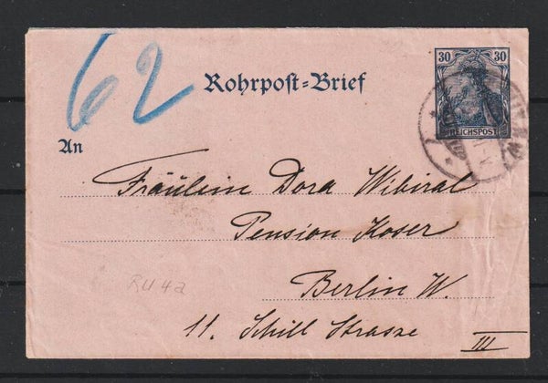 Rohrpost Umschlag RU 4  BERLIN 1.3.01  (s26056)
