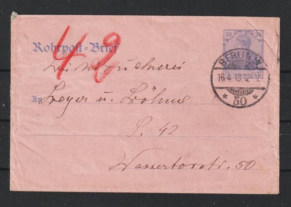 Rohrpost Umschlag RU 7  BERLIN  16.4.13  (s26056)