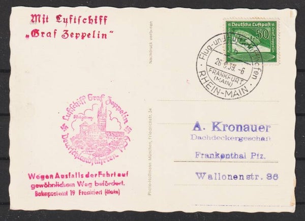 Propaganda Karte   Adolf Hitler  "Mit Luftsschiff Graf Zeppelin"  (s26058)