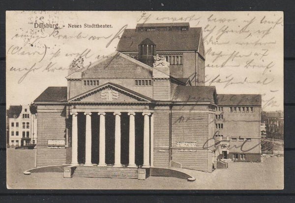 MiNr. 86 auf AK "Duisburg" Bahnpoststempel: CÖLN-HANNOVER 6.2.13 (s26060)