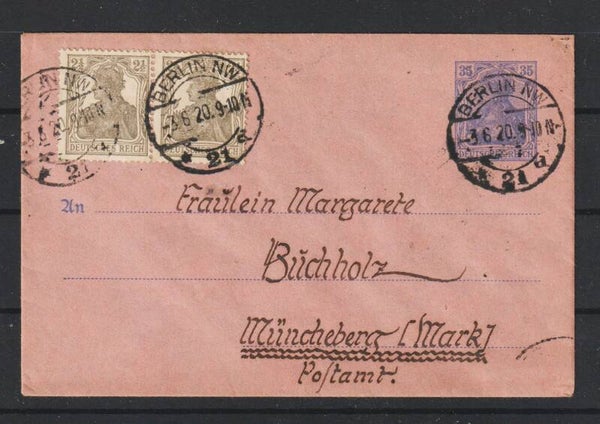 Rohrpost Umschlag RU 8  BERLIN  3.6.20  (s26060)