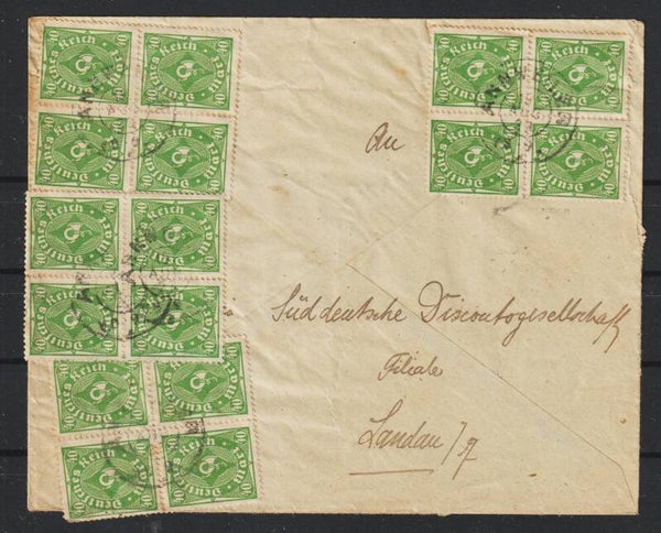 MiNr. 232 (25x) auf Brief  ANNWEILER  13.AUG.23 (s26063)