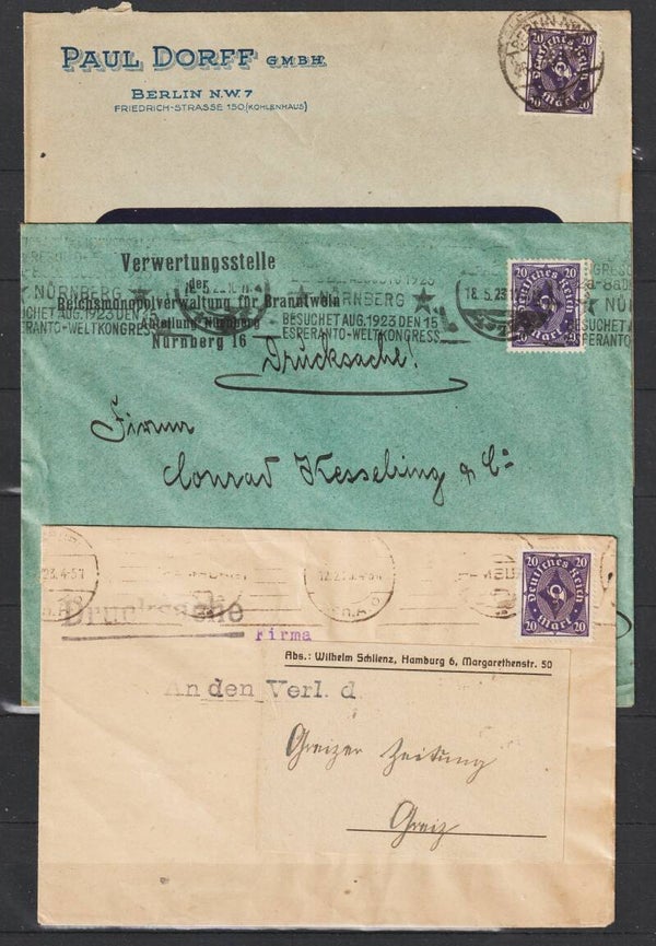 3x MiNr. 230 auf portogerechter Drucksache / Brief   (s30002)