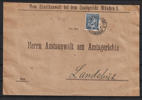 MiNr. D 70 EF, portogerechter Dienstbrief  2.5.22  (s30009)