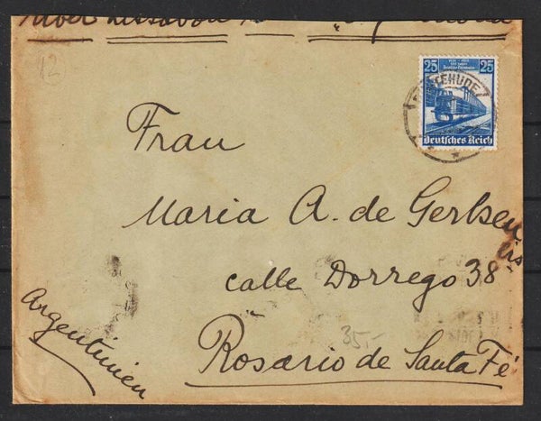 MiNr. 582 portogerecht auf Brief Argentinen (s30014)