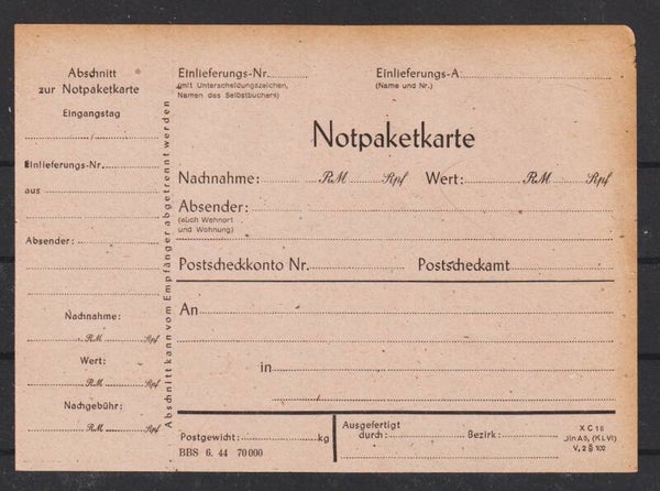 Notpaketkarte  (s30029)
