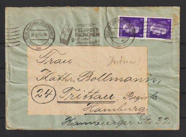 MiNr. 785 MeF auf Brief BERLIN-CHARLOTTENBURG 6.3.45  (s30034)