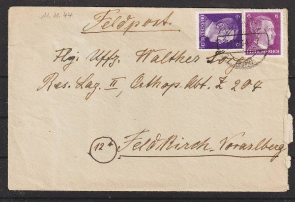 MiNr. 785 a/b auf Feldpost Brief  ZWIEFALTEN 11.11.44   (s30049)