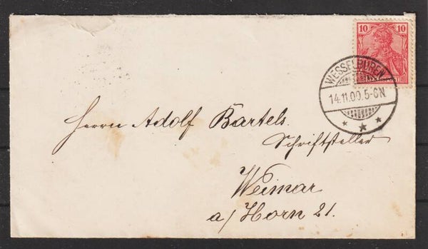 MiNr. 56 auf Brief WESSELBUREN 14.11.00  (s30057)