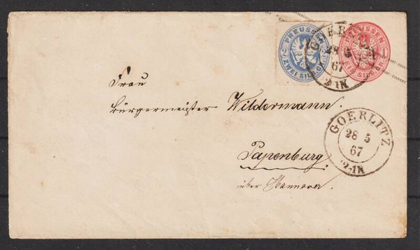 Preussen GA U 26 ZuF MiNr. 17  GOERLITZ  28.5.67  (s30058)