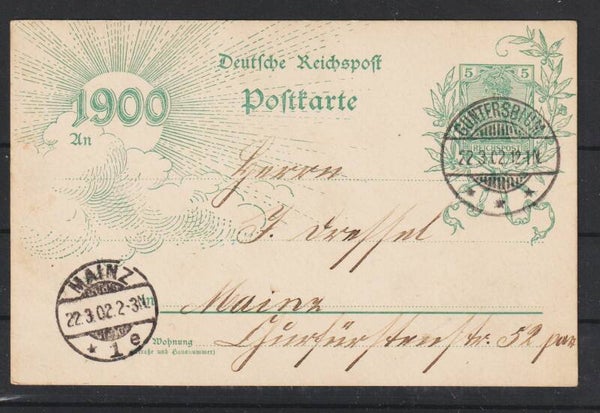 Ganzsache P 43 Aad  GUNTERSBLUM 22.3.02  (s30063)