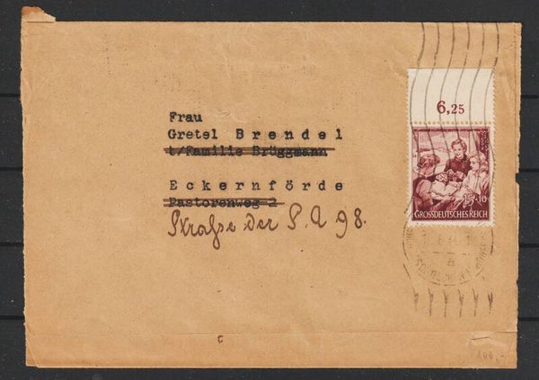 MiNr. 872 OR auf Brief FRANKFURT (MAIN) 14.6.44  (s30068)