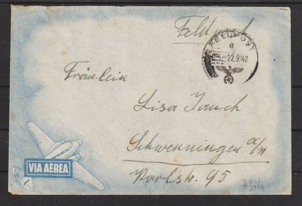 Afrika Feldpost Brief 22.9.42  (s30073)