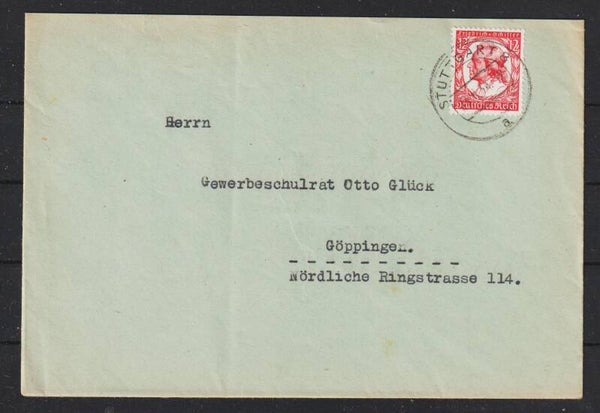 MiNr. 555 EF Brief STUTTGART 23.11.34   (s30087)