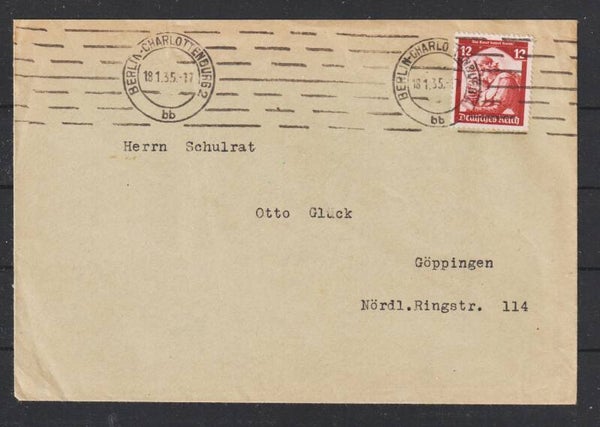 MiNr. 567 Brief BERLIN-CHARLOTTENBURG 18.1.35  (s30087)