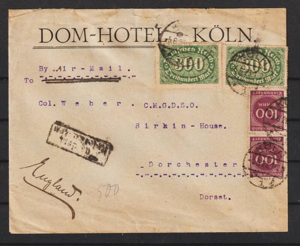 MiNr. 249 (2x), 268 (2x) Brief nach England (s30089)