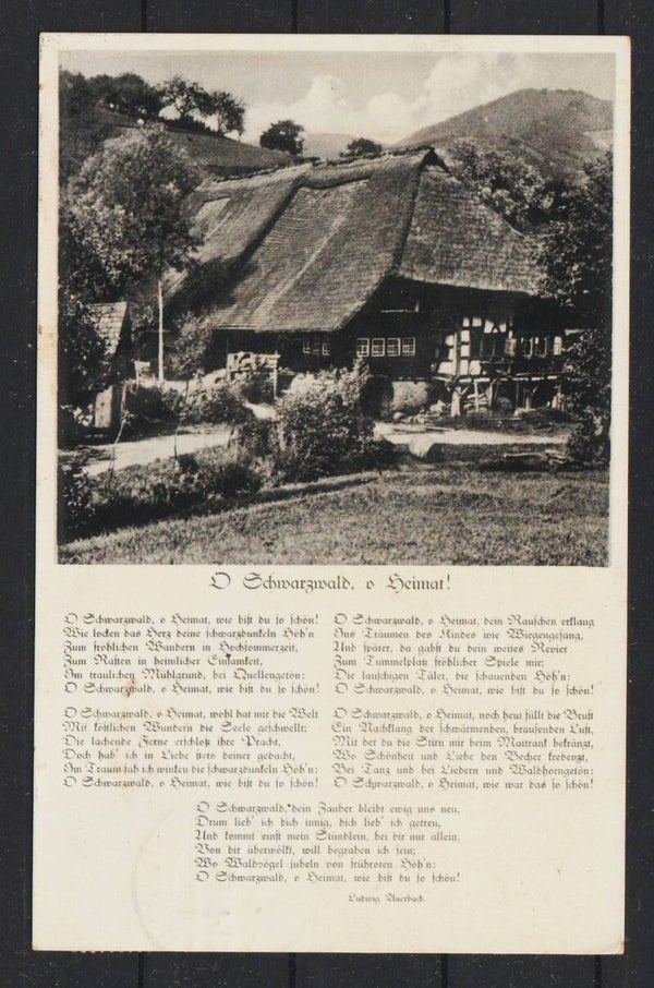 MiNr. 550 Postkarte "O Schwarzwald, o Heimat"  DORNHAN 14.1.35  (s30089)