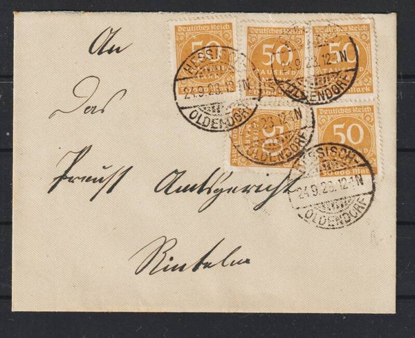 MiNr. 275 MeF auf Brief HESSISCH OLDENBURG 24.9.23  (s30105)