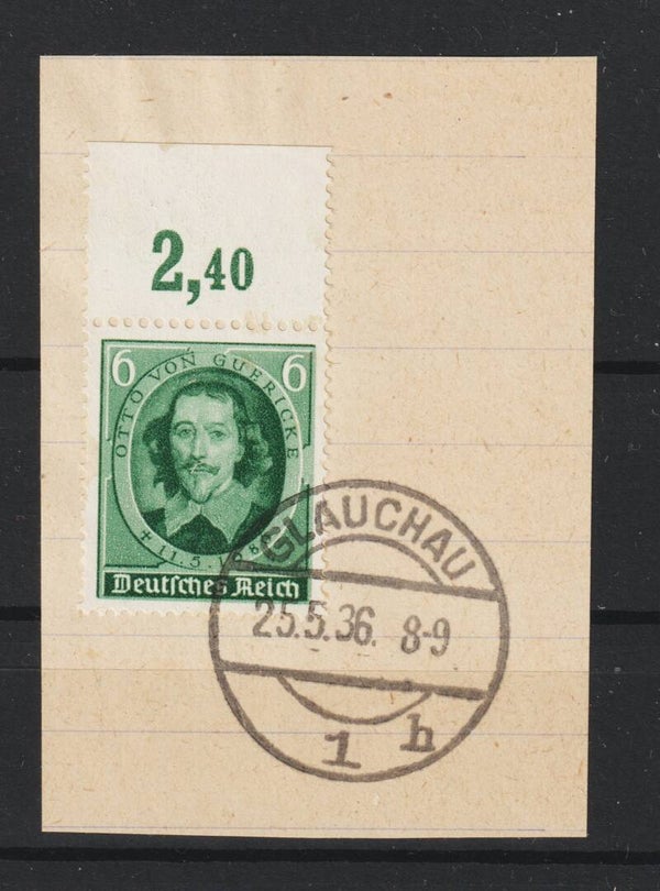 MiNr. 608 Oberrand auf Briefstück  (s30156)
