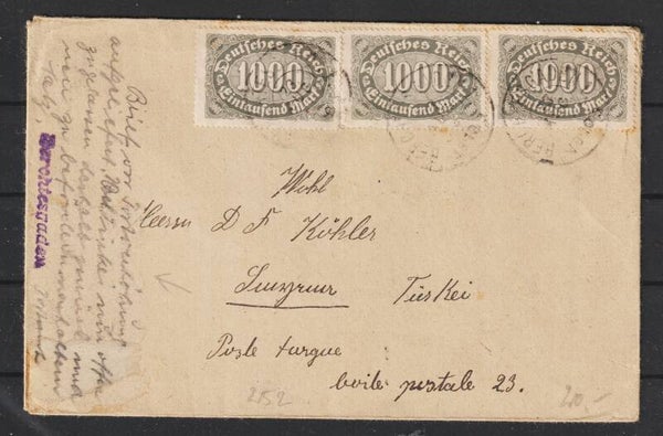 MiNr. 252 Mef auf portogerechten Brief in die Türkei  (S30177)