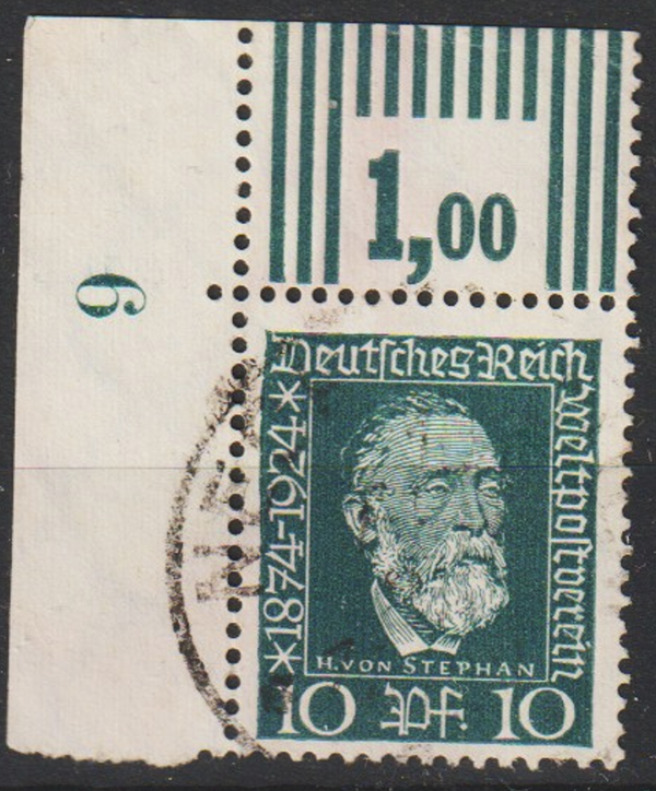 MiNr. 368 Oberrand Bogenecke gestempelt (hs)