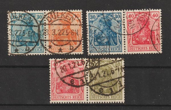 MiNr. W 15, 16, 17 gestempelt