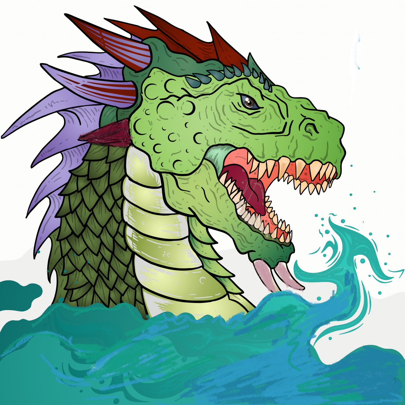 Drachen fürs Kinderzimmer DINA 4 Acryl