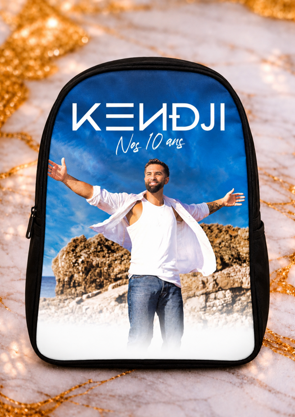 Sac à dos Kendji Girac 40 x 30 cm – Sac fan musique, concert et loisirs – LTDF Création