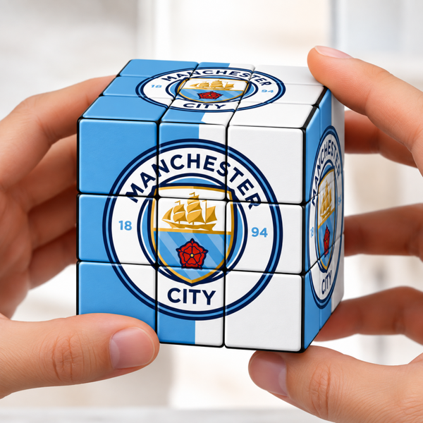 Rubik's Cube Manchester City – Cadeau Fan, Puzzle & Objet Collector | LTDF Création