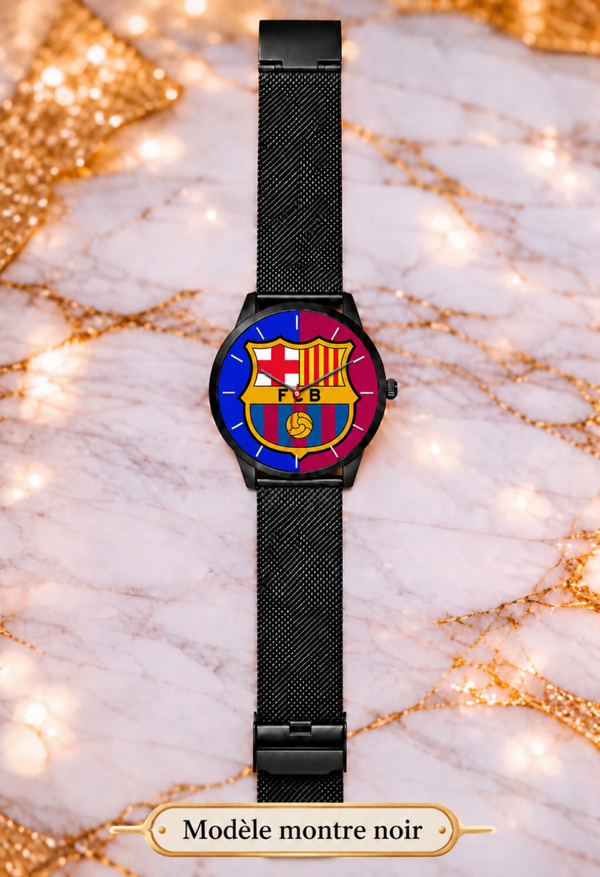 Montre FC Barcelone – Montre Équipe de Football, Cadeau Supporter – 3 Coloris – LTDF Création