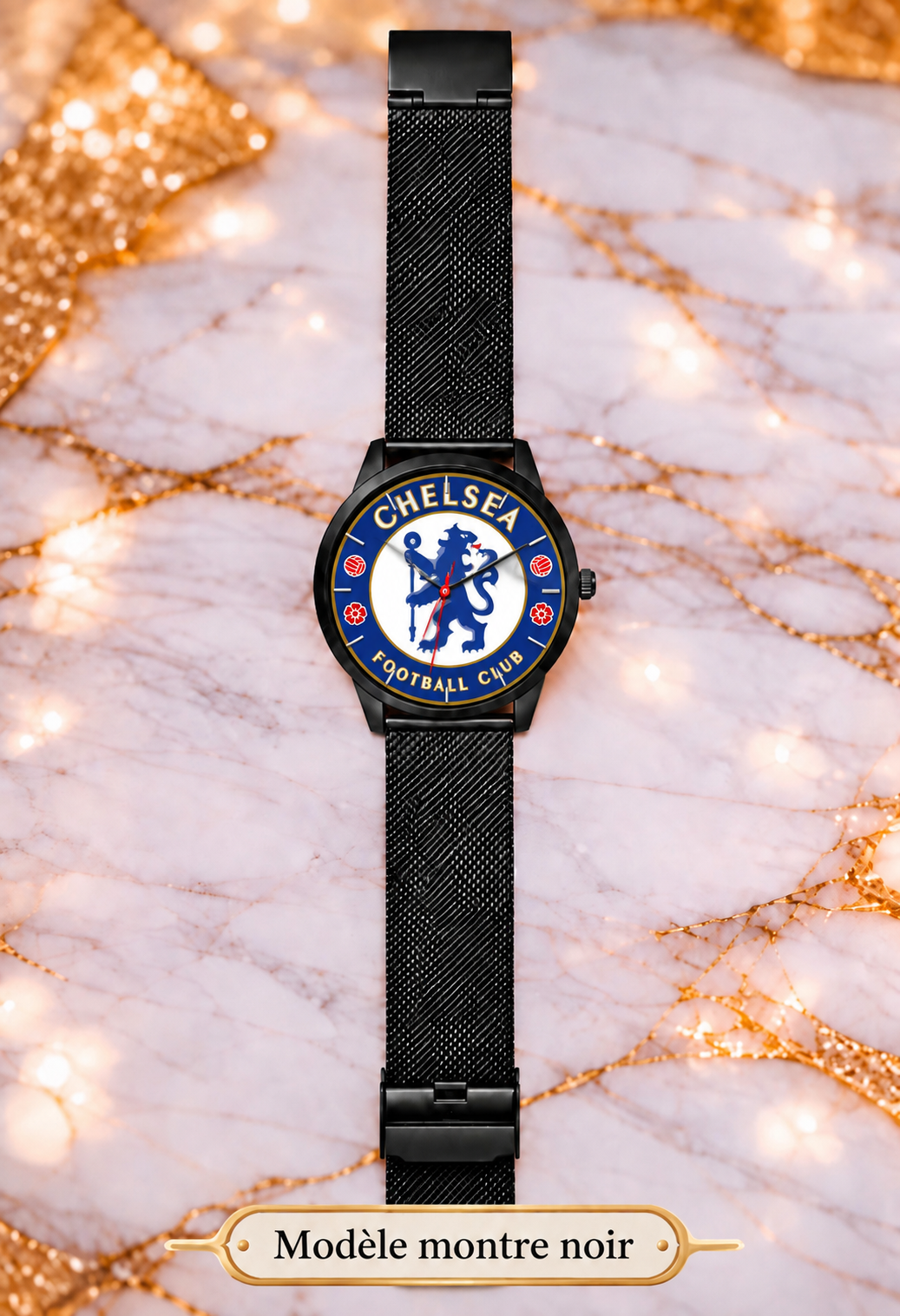 Montre Chelsea Football Club – Montre Équipe de Football, Cadeau Supporter – 3 Coloris – LTDF Création