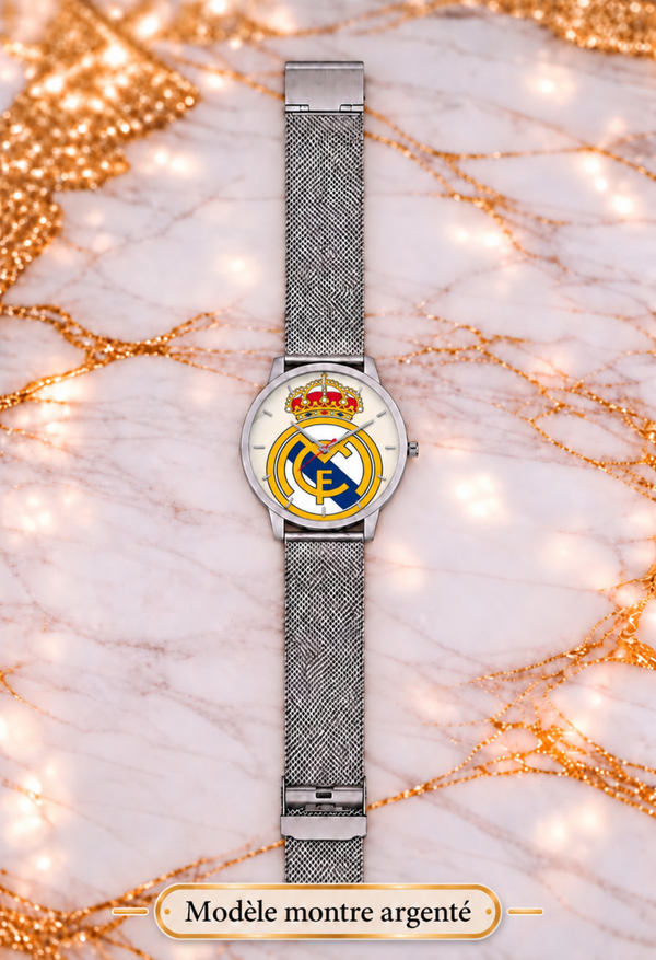 Montre Real Madrid – Montre Équipe de Football, Cadeau Supporter – 3 Coloris – LTDF Création