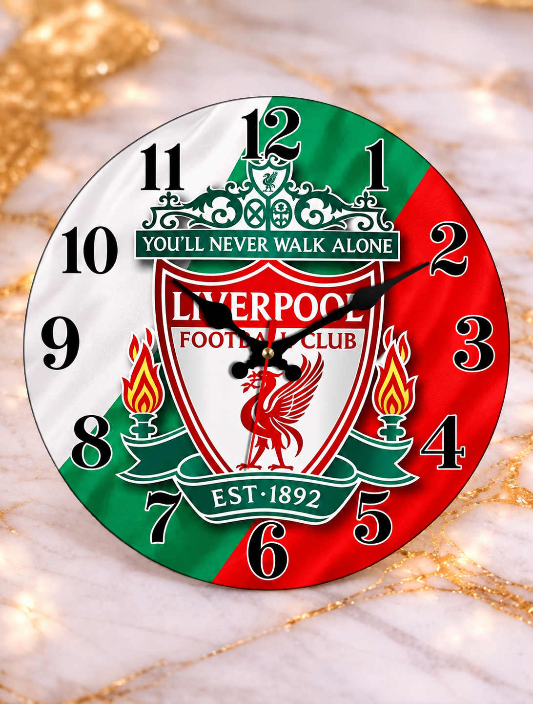 Horloge murale Liverpool Ø 20 cm – Décoration football – Supporter Liverpool FC – Neuve