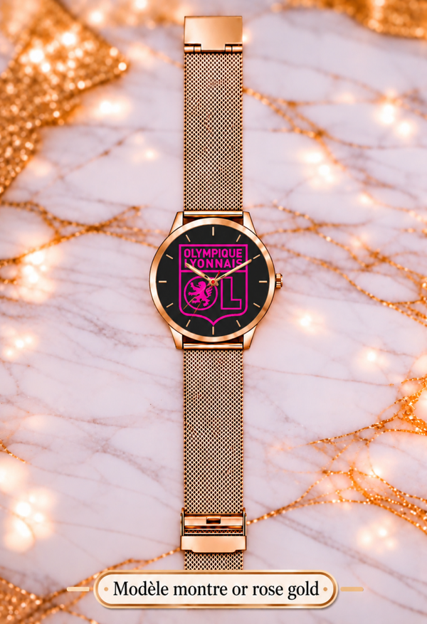 Montre Olympique Lyonnais (OL) – Montre Bracelet Football – 3 Coloris – LTDF Création